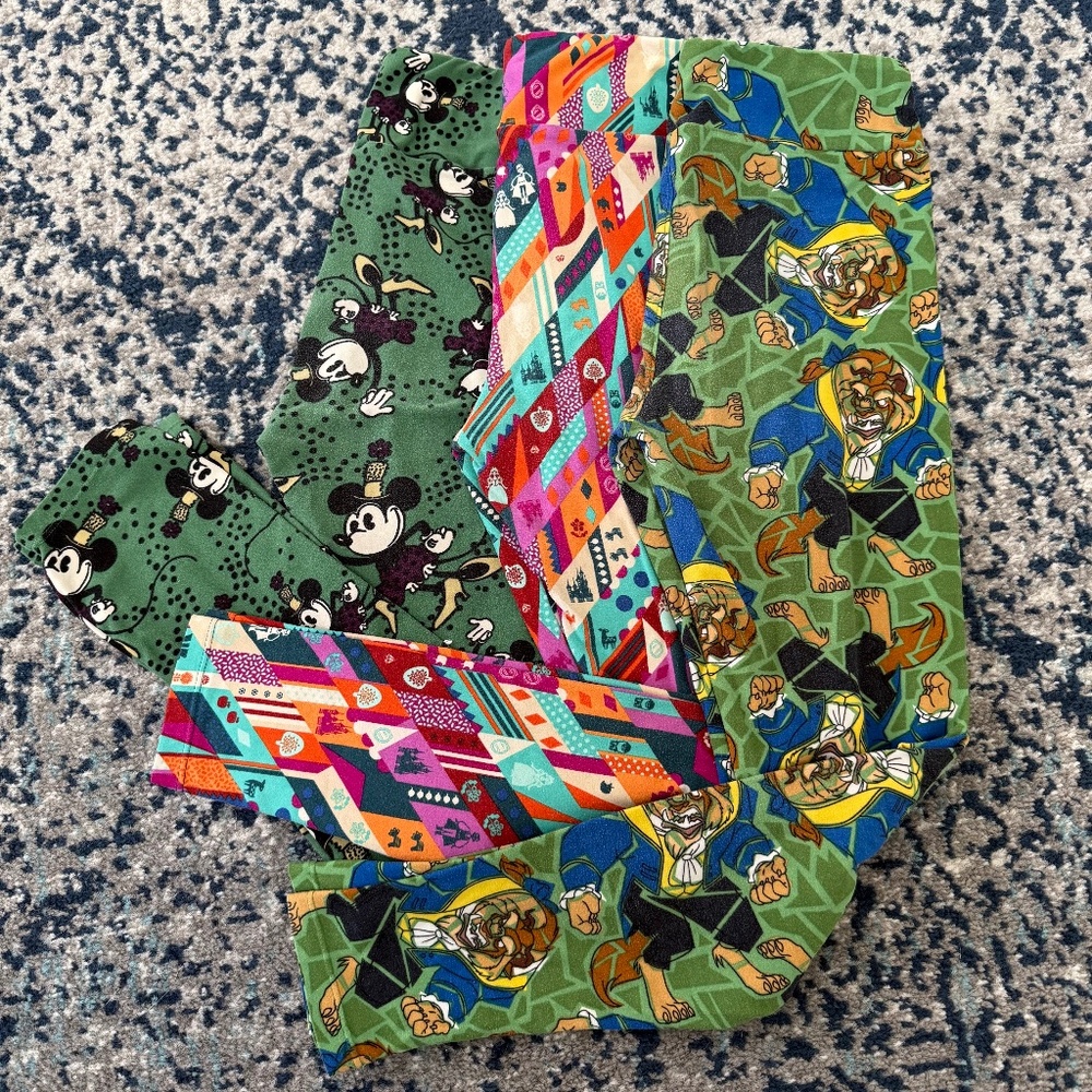 3 Pairs Lularoe Disney Leggings
